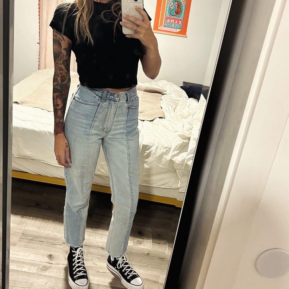 Abercrombie & Fitch Annie High Rise Straight Jeans